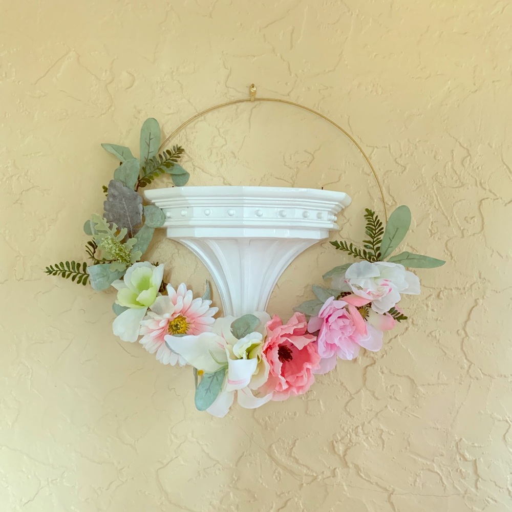 Handcrafted hoop wreath